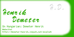 henrik demeter business card